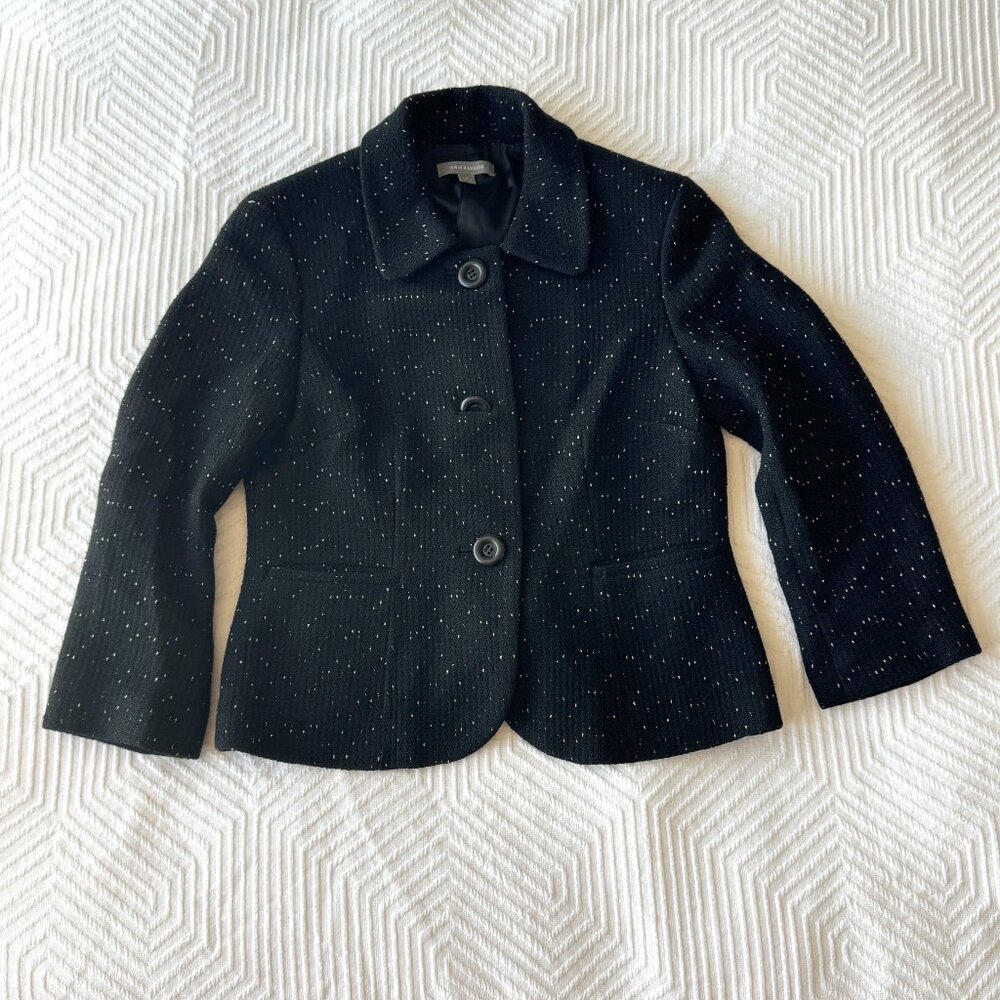 Black Ann Taylor Cropped Jacket, 2